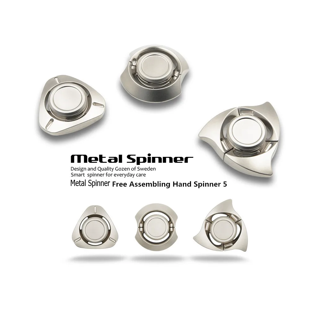 Diy сборка ручной Спиннер Металлические модульные Edc Непоседа Tri-spinner цинкового сплава Анти Снятие напряжения и тревоги креативная игрушка