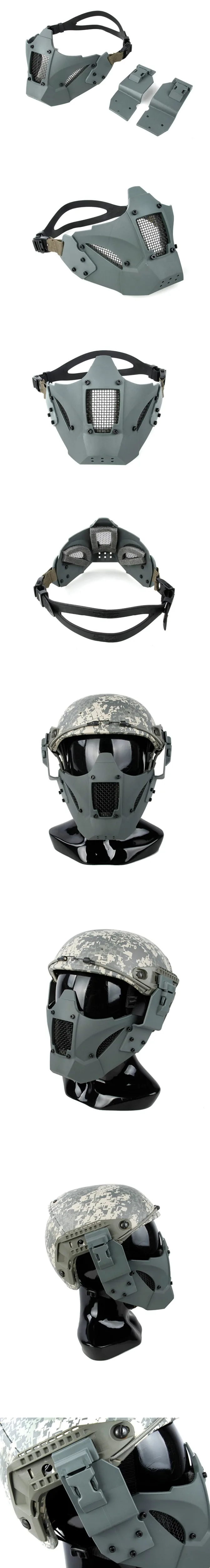 military airsoft AR15 tactical paintball accessories hunting protective men half face JAY FAST MASK for fast helmet for hunting (8)