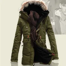 Мужское теплое плотное зимнее пальто, мужская длинная Стильная хлопковая стеганая зимняя куртка с меховым капюшоном