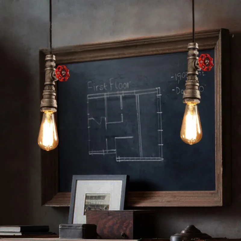 diy pipe lighting. aliexpresscom buy vintage lamp retro suspension luminaire industrial diy pipe lighting fixture e27 holder water for restaurant bar dinningro from diy