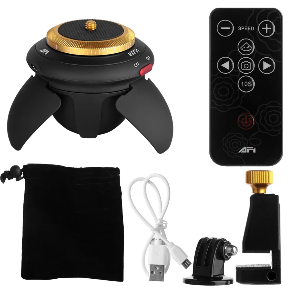 Mini Electric Panorama Tripod Head,AFI MRP01 360 Degree Rotating