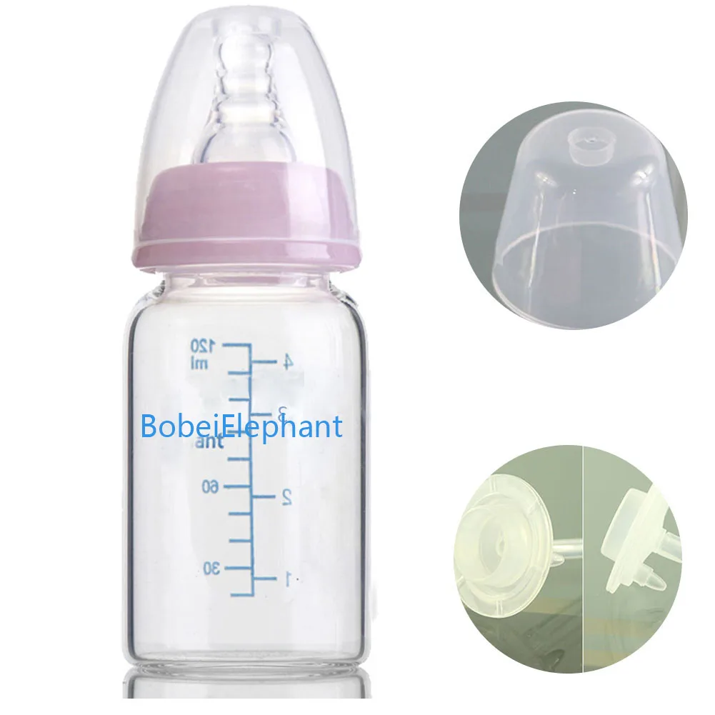 Buy 120ML Infant Glass Feeding Bottle With Spoon
