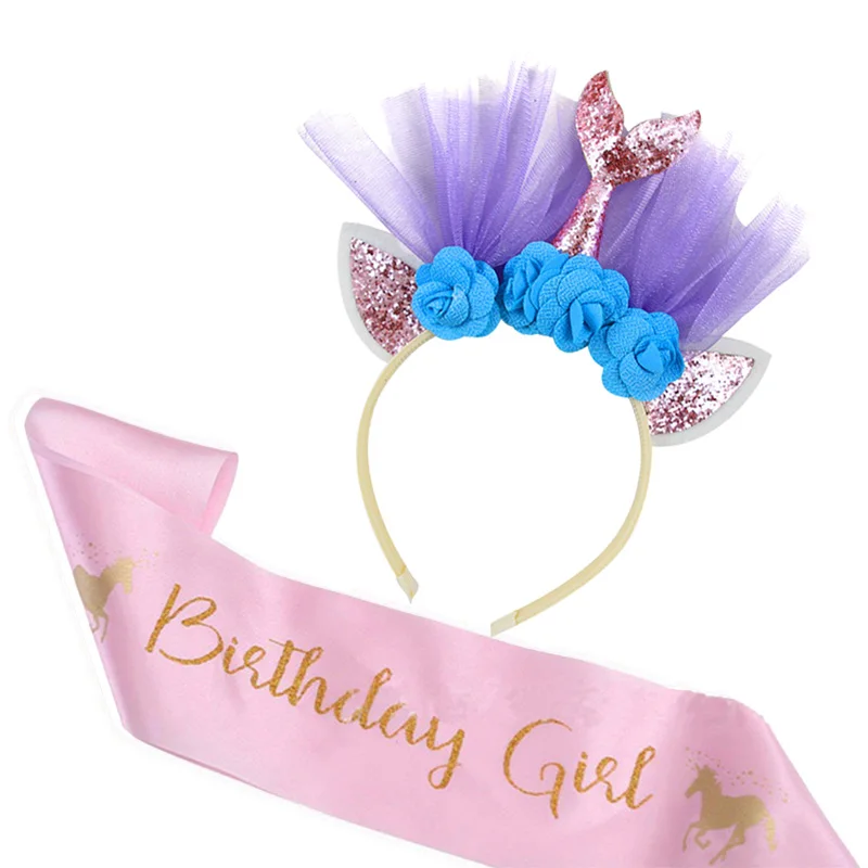 Baby Unicorn Headband With Satin Sash -Unicorn Fashion HTB19cglNYrpK1RjSZTEq6AWAVXal