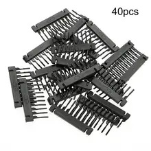 40 шт. профессиональные 6D пряжки-зажимы для наращивания волос для настоящих волос конский хвост набор аксессуаров