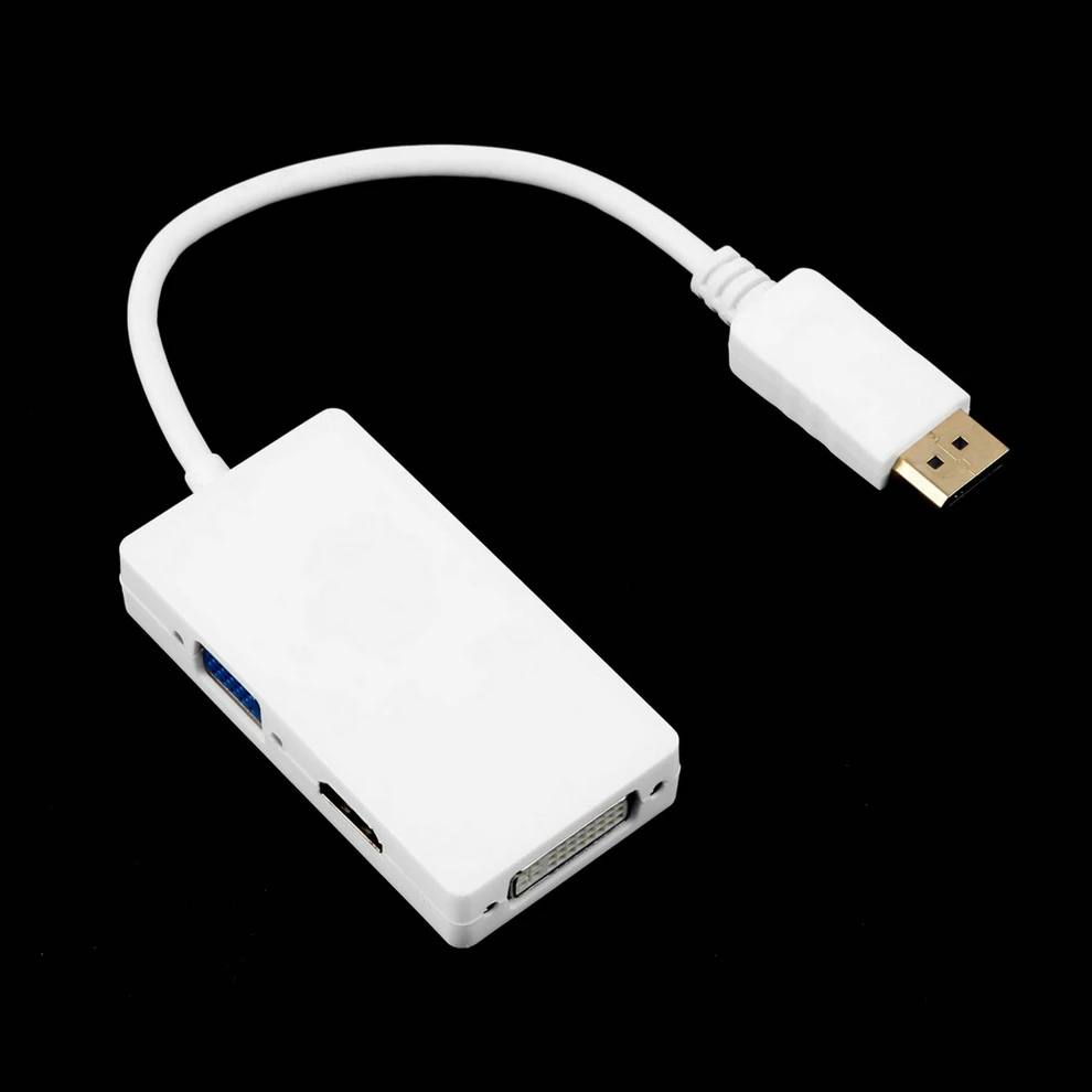 3 в 1 DP Мужской Дисплей порты и разъёмы к HDMI/DVI/VGA Женский адаптер дисплея кабель для портативных ПК оптовая продажа