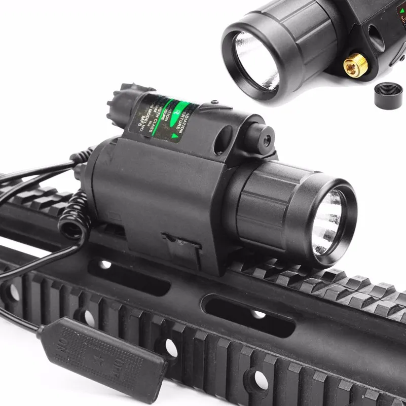 Vista e Led Montagem em Trilho para Glock Rifle de Caça Lanterna com 20mm Combinação Verde Vermelho Laser Picatinny 17 19 22 - 29 High Quality Esporte e Lazer