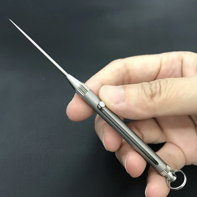 

1PCS Camping Titanium Toothpick Fruit Fork Outdoor Picnic Titanium Alloy Fruit Stick Tableware