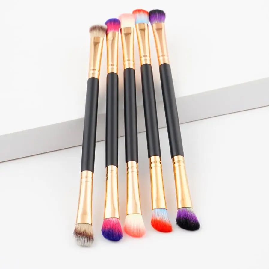 

1PCS Wood Handle Double Sided Eyeshadow Cosmetic Makeup Brush Lip Makeup Brush Foundation Brush 2U1107