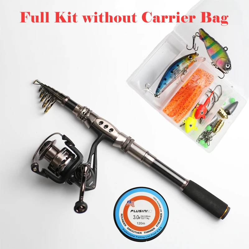 PLUSINNO Fishing Rod and Reel Combos Carbon Fiber