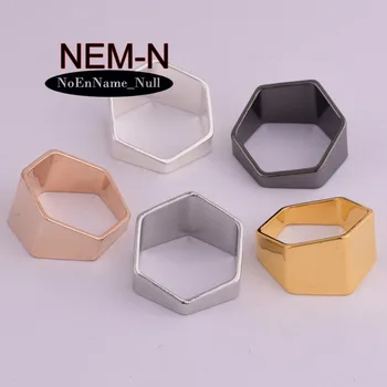 

5pcs/lot NEM-N 19*12.4mm copper irregular shape Large earrings Sinlge Hexagonal connector Rings for DIY Jewelry Making Findings