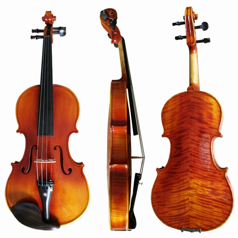 

Solo Violin 4/4 Maple Violino 1/2 3/4 Antique matt High-grade Handmade Acoustic violin fiddle case bow Professional performan