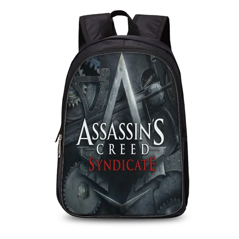 Assassins Creed l Рюкзак черный студенческий рюкзак для мальчиков и девочек подростковый рюкзак для путешествий рюкзак для ноутбука - Цвет: 19