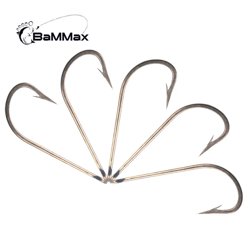 Bammax Fishing Hooks 5pcs/lot 6.0 cm Barbed Hook Sharp and Hard High-quality Carbon Steel Single hook Fishing Accessories Tackle