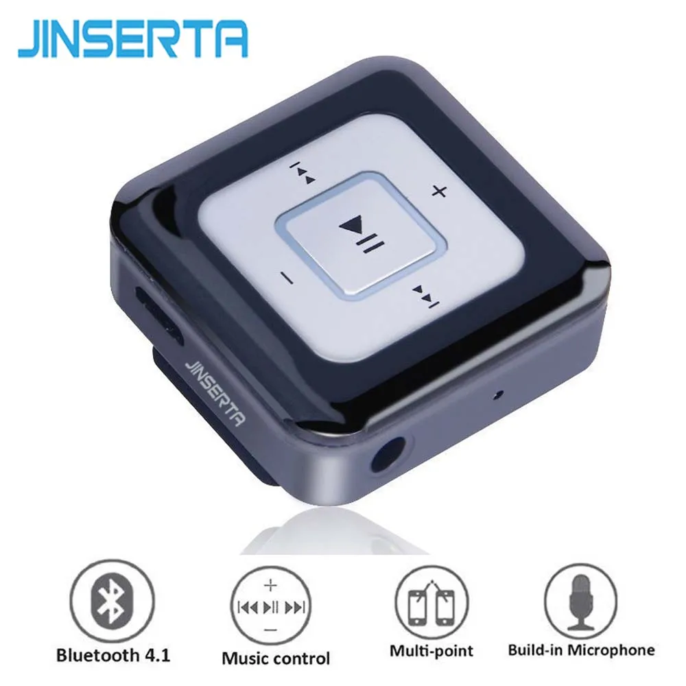 

JINSERTA Music Lavalier Mini Clip Bluetooth Wireless Earphone Clamp Collar with Microphone For iPhone Samsung