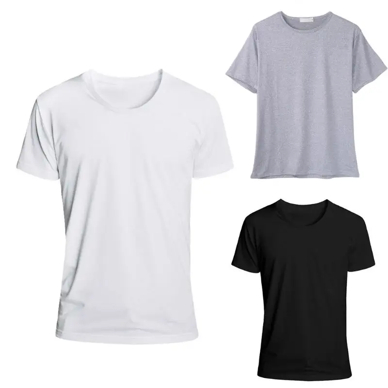 

New Brand Men's O Neck Neck cotton Casual T-shirt Slim Fit Short Sleeve Solid Color High quality material