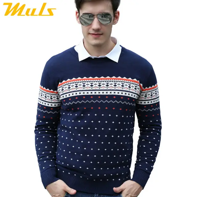 Men pullover brand peru ugly cotton male sweater long