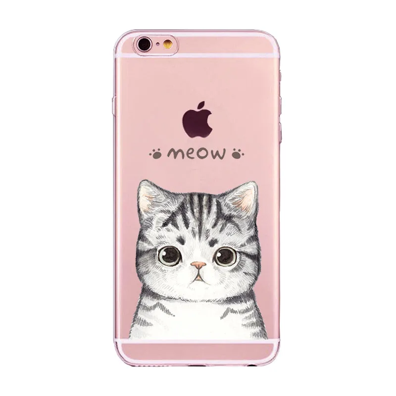 Чехол с милым котом для Apple iPhone 6, 6s, 7 Plus, 6s Plus, 6 Plus, 4, 4S, 5, 5S, SE, прозрачный мягкий силиконовый чехол для мобильного телефона, чехол s - Цвет: 97