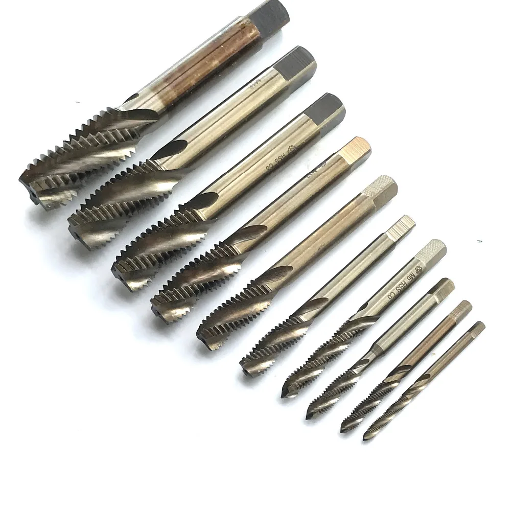 M2-M24 Métrique HSS Co COBALT Main Droite Filetage Robinet en acier inoxydable Sélectionner