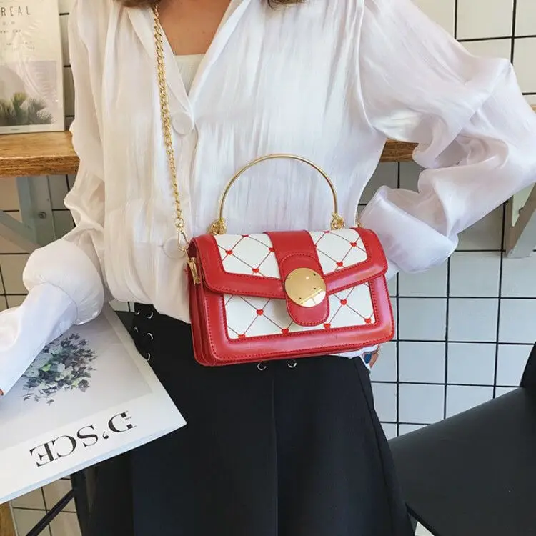 

CASMOR 2019 Women Fashion Handbags Famous Brand Diamond Lattice Crossbody Bags Female Chains PU Leather Shoulder Bag Purses
