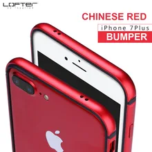 Китайский красный Ультратонкий алюминиевый бампер для iPhone 7 8 7 8 Plus тонкий металлический каркас чехол для телефона силиконовый чехол Coque Capinha Funda
