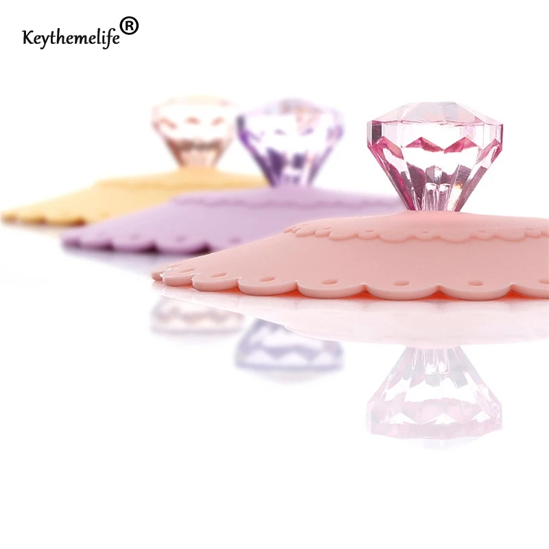 

1PCS Dustproof Silicone Diamond Cup Lid Insulation Cover Thermal Insulation Cup Cover Seal Cover B