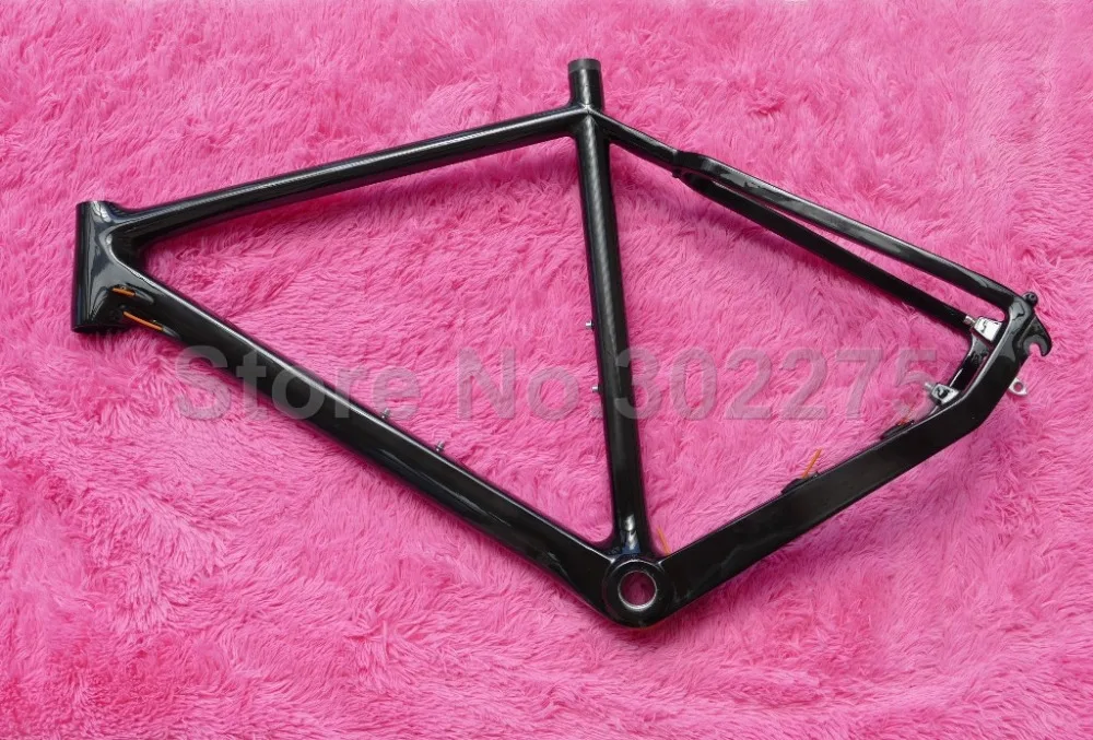 

603# Toray Carbon Full Carbon Fiber Glossy Cyclocross Bike Bicycle Disc Brake Cycling Frame - Frame + Free Cage