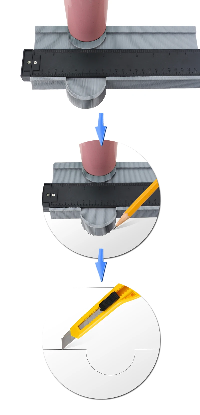 calibre do contorno para copiar formas tiling