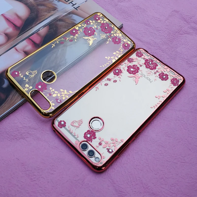 YueTuo прозрачный чехол с золотыми бриллиантами для телефона etui capinha coque cover huawei honor 7x