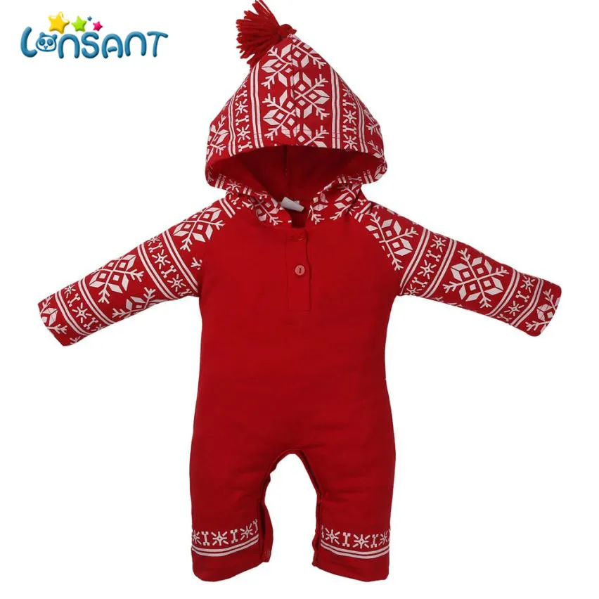 

LONSANT Jumpsuit Baby Clothes Long Sleeve Print Baby Jumpsuit Winter Rompers Newborn Clothing Children Clothes Dropshipping De5