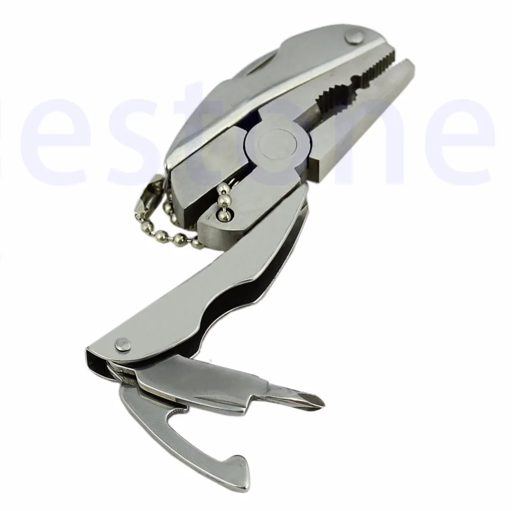 Plier Knife Screwdriver keychain + Case Set Multi Function Folding