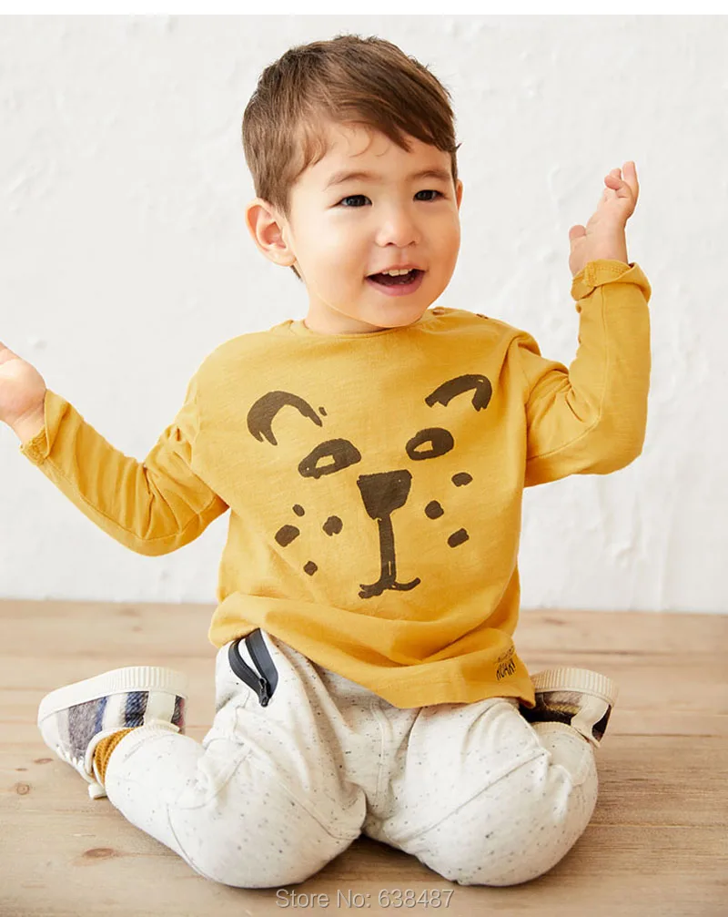 Новинка года; брендовая одежда для маленьких мальчиков из хлопка детская одежда детские футболки для маленьких мальчиков футболки Блузы с длинными рукавами для мальчиков