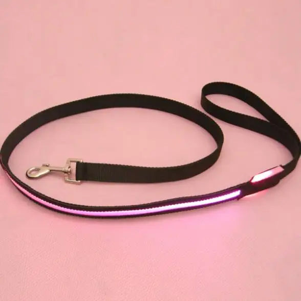 Ошейник безопасности для домашних животных 8 цветов светодиодный поводок шнуровой ремень мигающий жгут свинцовый свет черный нейлон