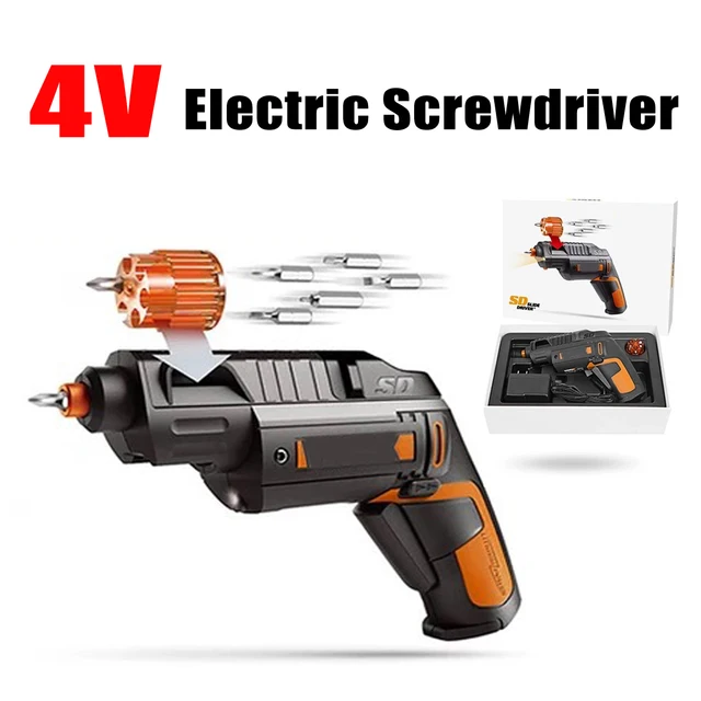 4V Electric Screwdriver With Li-Ion Battery Rechargeable Cordless Household Multifunction For WORX Electric Drill Hand Tool
