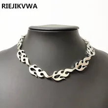 Новинка, Harajuku, уличная одежда, нержавеющая сталь, пламя, унисекс, ожерелье, панк-аксессуар, рок цепь, колье, ожерелье, /Прямая поставка