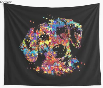 

Colorful Dachshund dog Wall Tapestry Cover Beach Towel Throw Blanket Picnic Yoga Mat Home Decoration