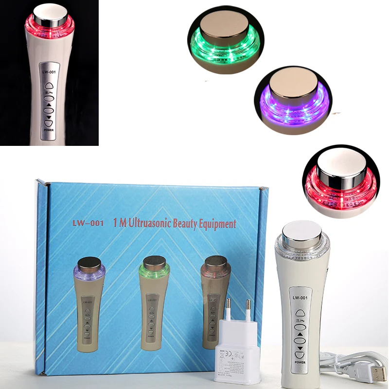 Deep Cleansing Galvanic Skin Care Device 1mhz Ultrasound Ultrasonic LED