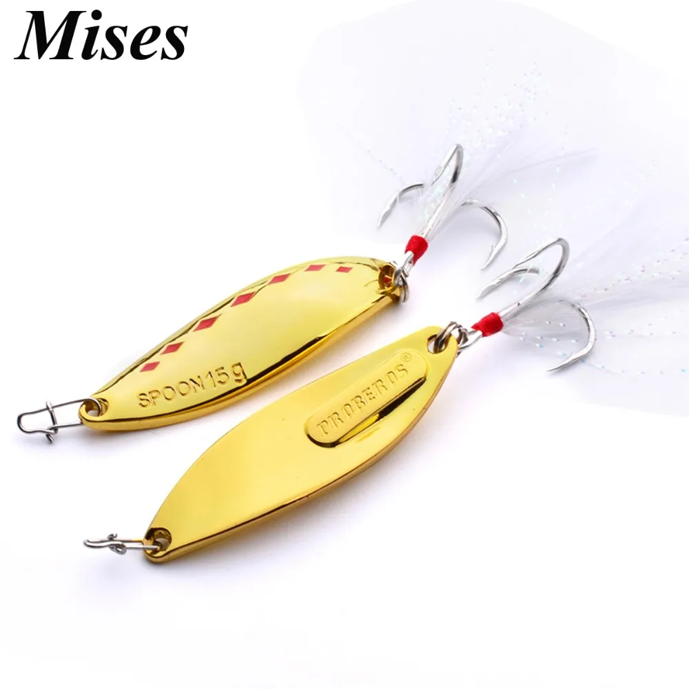 

Mises Gold Silver 5g 7g 10g 15g 20g Anti-corrosive Metal Long Shot Bionic Spoon Artificial Hard Bait Fishing Lure Fishing Tackle