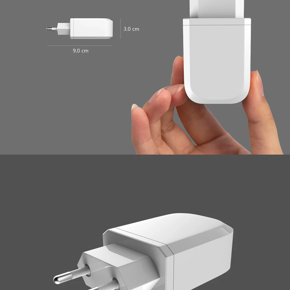 Двойная 3 А Быстрая зарядка usb быстрая зарядка для мобильных телефонов с европейской вилкой QC3.0 USB зарядное устройство адаптер для iPhone x xr samsung S9 Xiaomi huawei