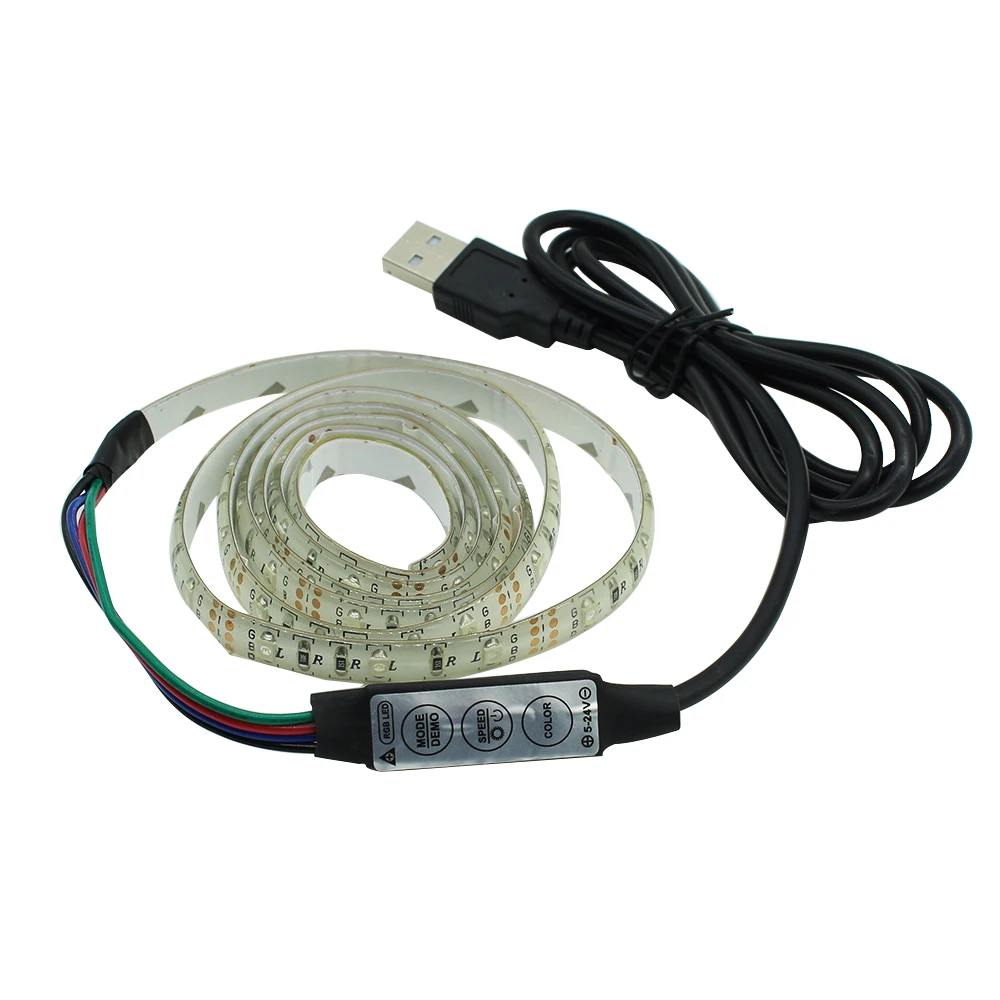 

DC5V 2M 3M 4M 5M SMD 5050 USB LED Strip Light 60LEDs/m IP65 Waterproof RGB Flexible led tape ribbon for Backligh Flat Screen LCD