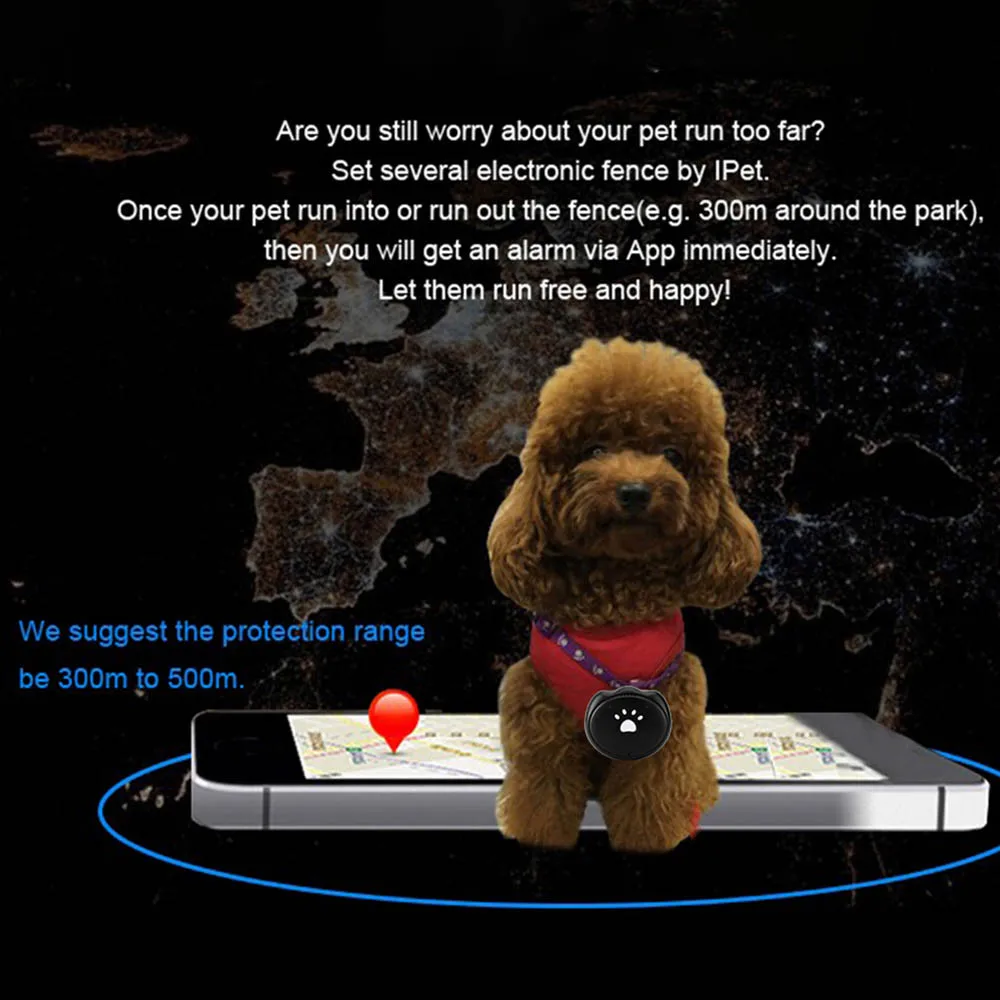 

Tractive 3G MiNi Pet GPS AGPS LBS Tracking Tracker Collar For Dog Cat AGPS LBS SMS Positioning Geo-Fence Track Device