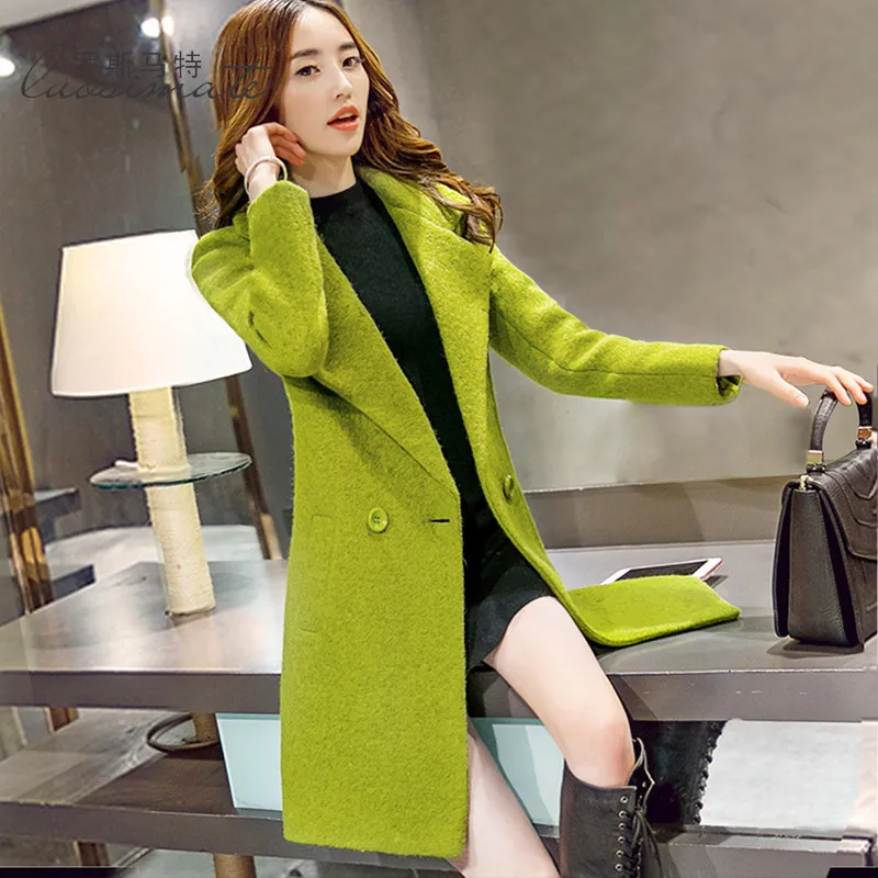 Ms Spring and Autumn In the long section Thicker Self cultivation Large size Thicker Woolen font