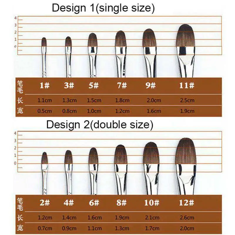 6pcs Fine Weasel Hair Paint Brush Water Color Oil Paint Brushes Acrylic Drawing Brush Art Supplies Painting Brushes for Artist