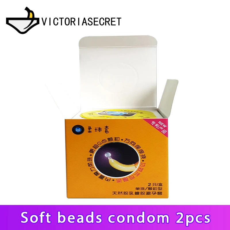 2 Pcs Single Bead Condom Penis Sleeve G Point Large Grains Wolf Tooth Penis Ring Adult Toys For Men Cock Condoms Sex Toys Dildo