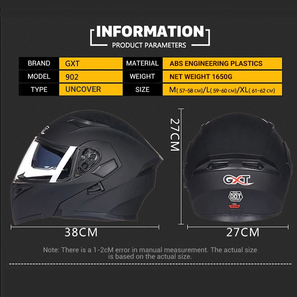 GXT мотоциклетный шлем с Откидывающейся Крышкой дышащий Удобный для мотокросса
