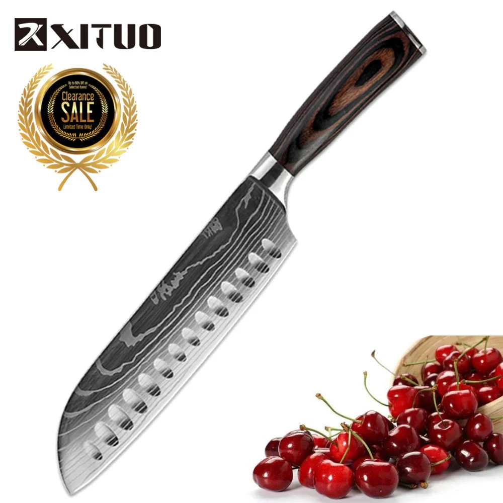XITUO Kitchen Knife 8 inch Professional Chef Knives Japan Damascus Pattern Stainless Steel Fish&Meat Carving Slicing Knife Veget XITUO Kitchen Knife 8 inch Professional Chef Knives Japan Damascus Pattern Stainless Steel Fish&Meat Carving Slicing Knife Veget