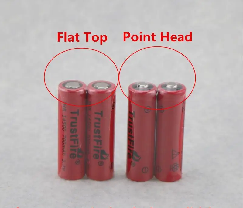 

10pcs/lot TrustFire IMR 14500 700mAh 3.7V Rechargeable Lithium Battery Power Batteries Output 5A For E-cigarette Flashlights