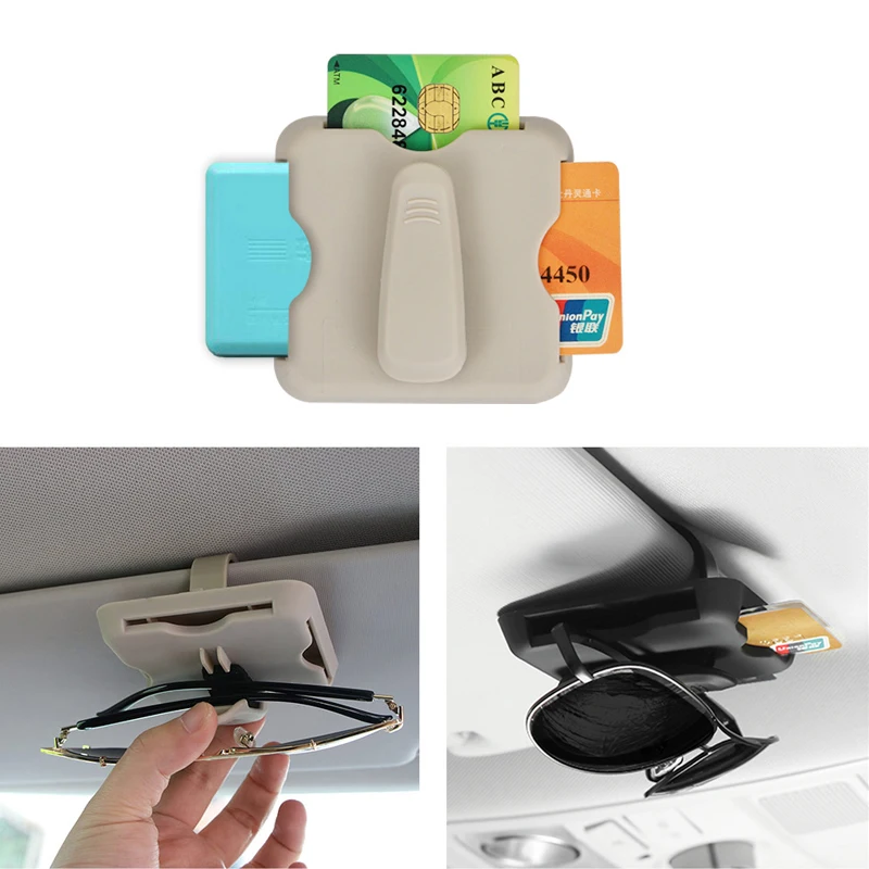 Car Sun Visor Clip Sunglasses Holder Card Holder Bags For Kia Rio K2 K3