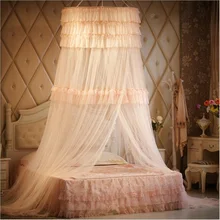 Стиль принцессы, кружевные занавески для маленьких девочек, кровать с противомоскитной сеткой тент, складные москитные сетки для двойной кровати
