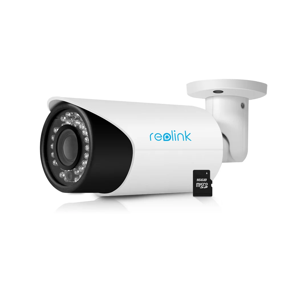 

Reolink Bullet PoE IP Camera HD Video 4 Megapixels w Micro SD Card Outdoor Security CCTV IPcamera RLC-411S