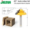 Mèche de routeur à onglet de verrouillage, 1 pièce, Anti-retour à 45 degrés, 1/2 pouces, en Stock, 1/4 pouces, coupe-Tenon à tige pour WoodworkingTools-RCT15291 ► Photo 1/6